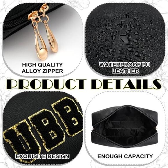 2 Pcs Wifey Hubby Makeup Bag Bride Patch Cosmetic Bag - Travel bag Set - Picture 3 of 5